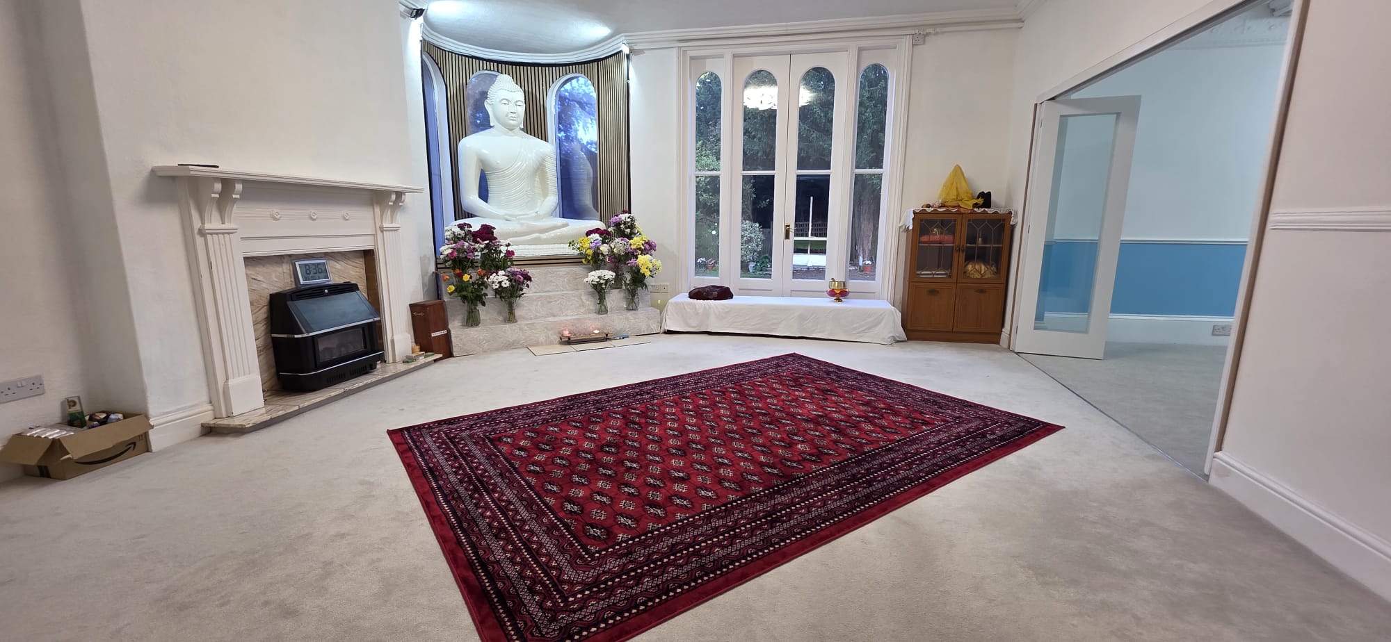 Completed internal renovation of the main shrine hall at Shanthi Vihara